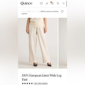 Size L 100% European linen pants from Quince
